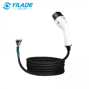 YILADE 16A 32A EV Charger Plug Type2 Cable 1 Phase or 3 Phase Charging Station 16A-32A IEC62196-2 Cord for Electric Vehicle 