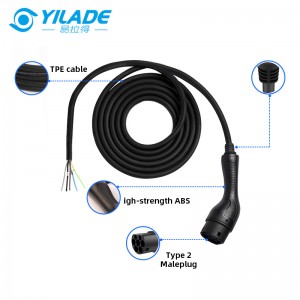 YILADE 32A 7KW Charging cable 1 Phase American standard CCS2 SAE J1772 Charger 