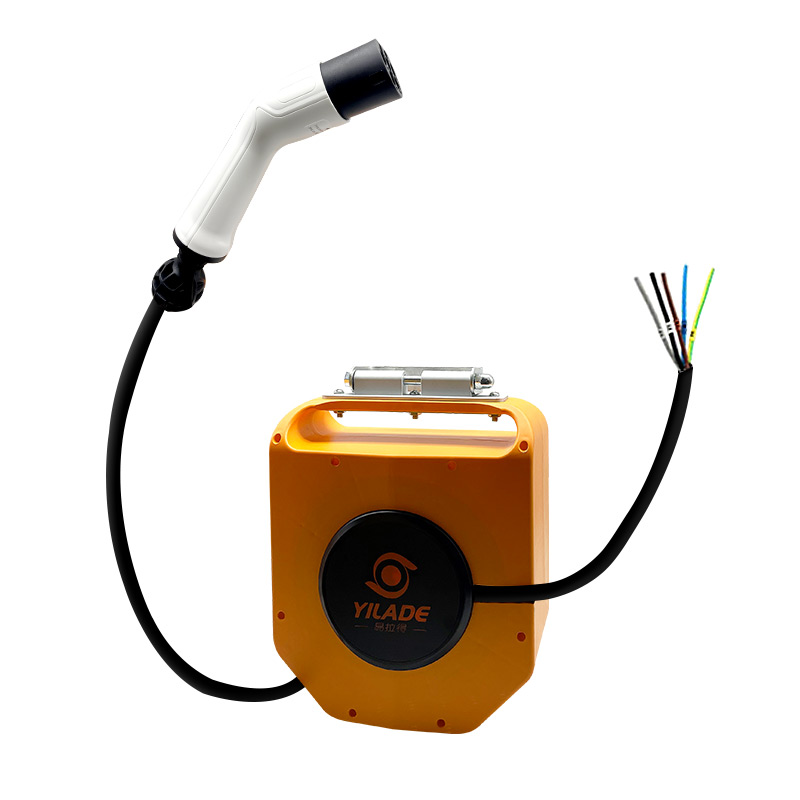 Type 2 Auto Ev Charging Cable Reel 32A 1P 250V 7KW  AC IEC 62196 fast Charging for Home use 