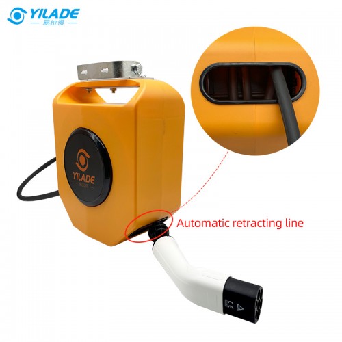 Type 2 Auto Ev Charging Cable Reel 16A 1P 250V 3.5KW  AC IEC 62196 fast Charging for Home use