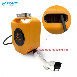 YILADE 40A 4.6-9.2KW Retractable Electrical vehicle charger Type 1 Ev Charger 5-10 Meters CCS1  