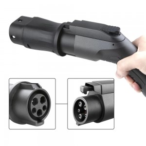 Adaptor 32A 7.2KW Electric Vehicle Car EV Charger Connector SAE J1772 Socket Type 1 To Type 2 Adapter 